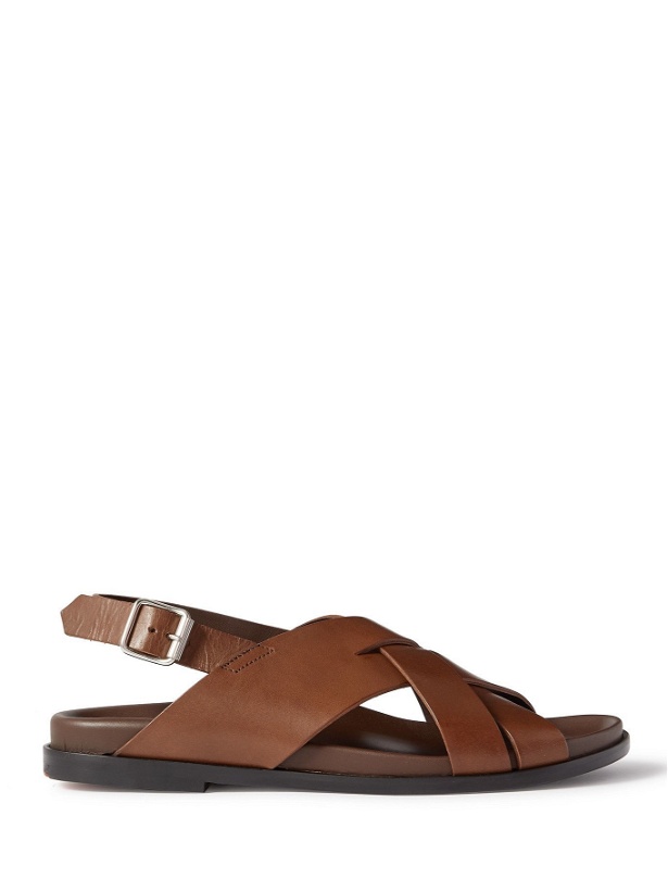 Photo: PAUL SMITH - Chandler Leather Sandals - Brown - UK 6