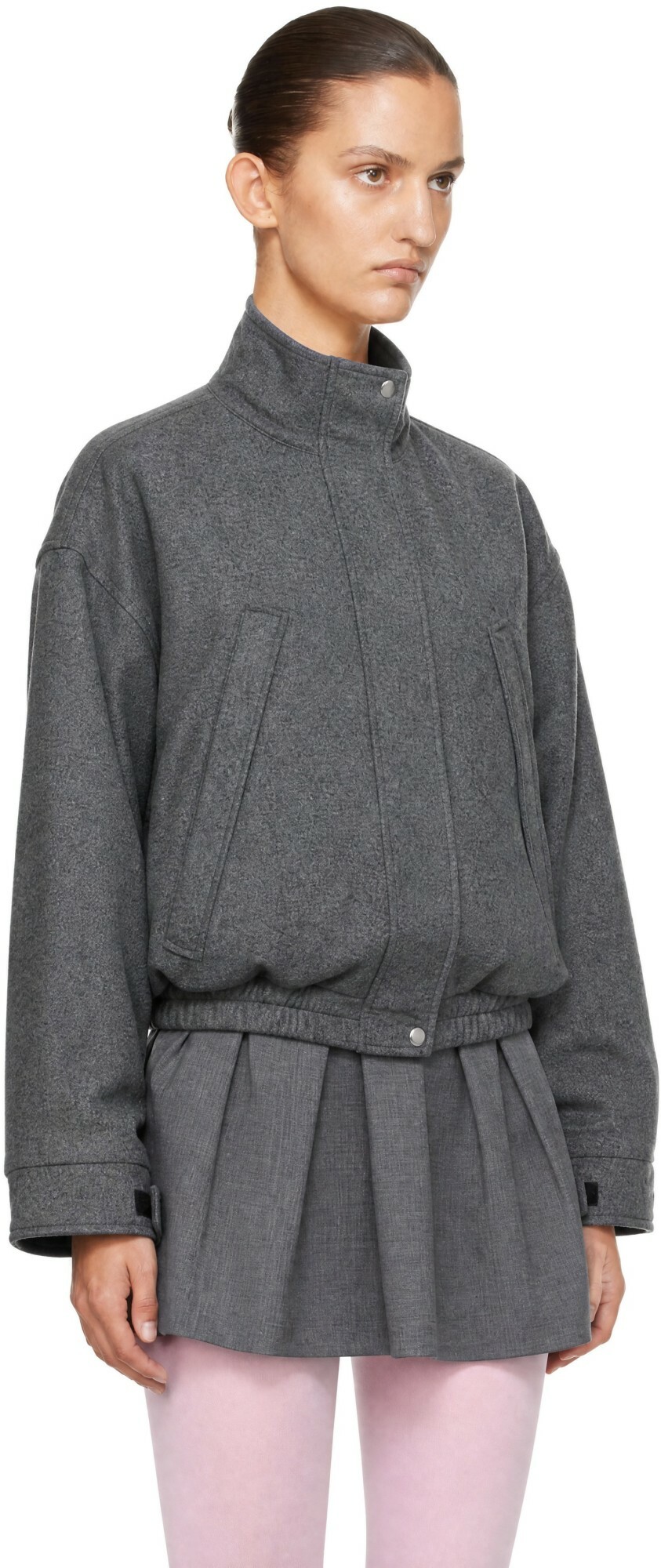 Sandy Liang Gray Papas Jacket