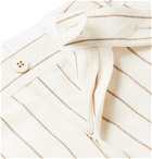 Odyssee - Ivory Monroe Striped Hopsack Suit Trousers - Neutrals