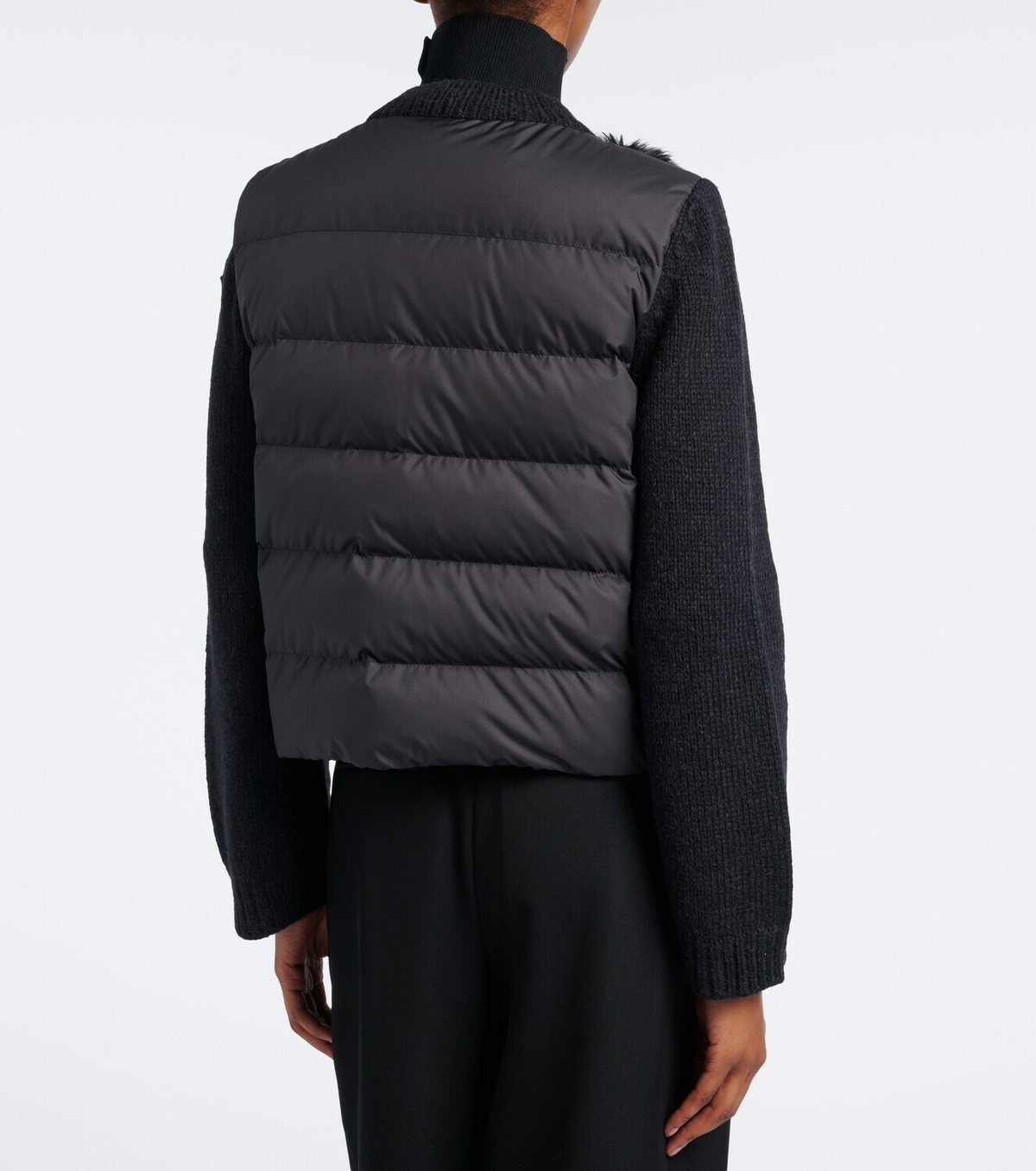 Moncler Down-paneled alpaca and wool-blend cardigan