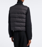 Moncler Down-paneled alpaca and wool-blend cardigan