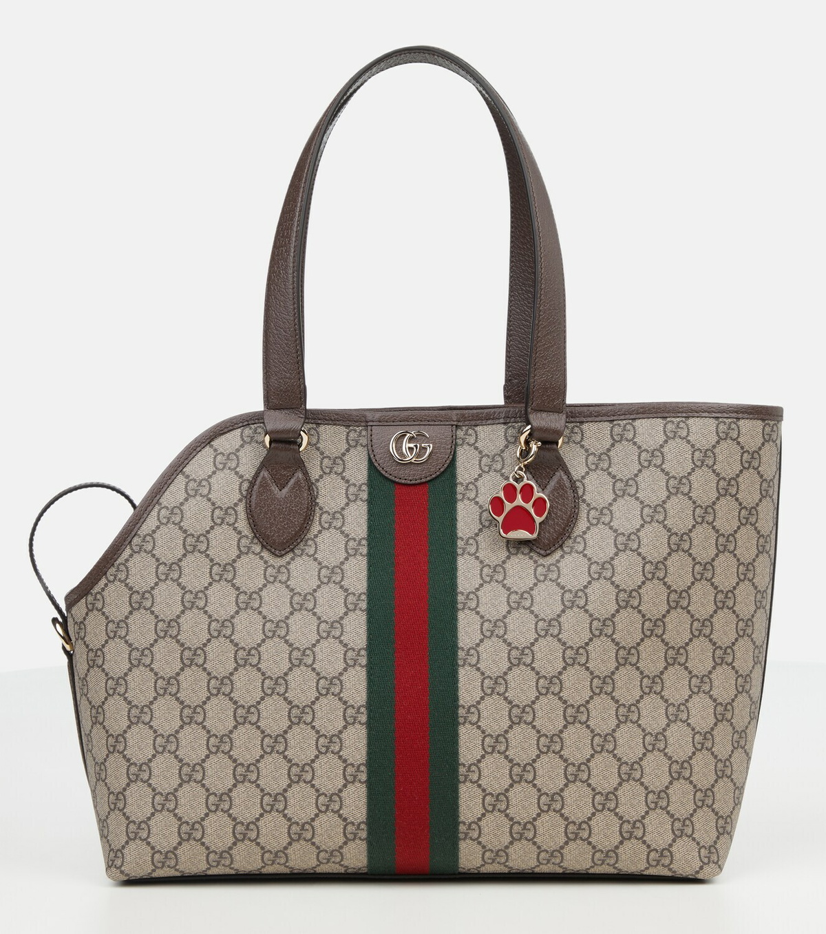 Gucci GG leather-trimmed pet carrier