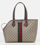 Gucci GG leather-trimmed pet carrier