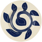 Laetitia Rouget White & Navy Patricia Dinner Plate