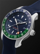 Bremont - The Supermarine S302 JET Automatic GMT 40mm Stainless Steel and Rubber Watch, Ref. S302-BLGN-R-S