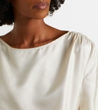 Loulou de Saison Mano silk satin top