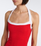 Retrofête Ondina ribbed-knit minidress