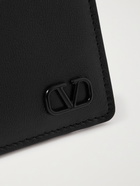 VALENTINO - Valentino Garavani Logo-Appliquéd Full-Grain Leather Cardholder - Black