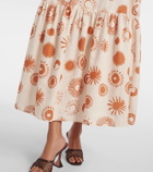 Asceno Ibiza printed linen and cotton maxi dress