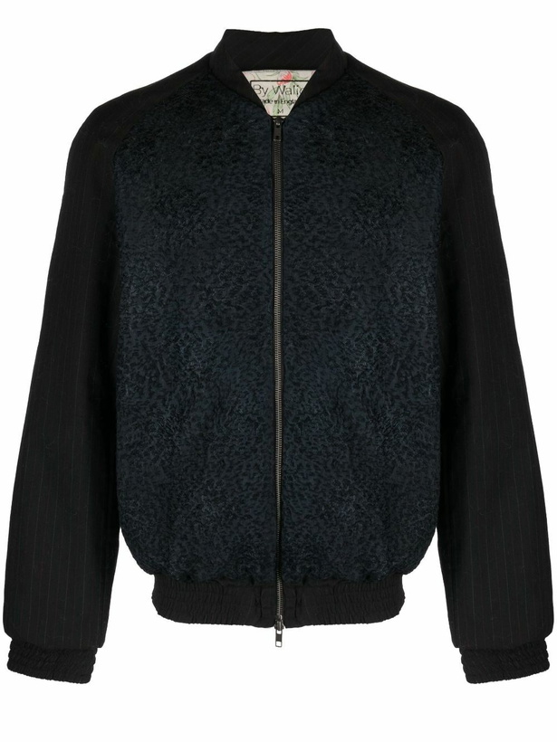 Photo: By Walid Black Otto Embroidered Bomber Jacket