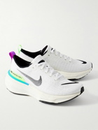 Nike Running - Invincible Run 3 SE Rubber-Trimmed Flyknit Running Sneakers - White