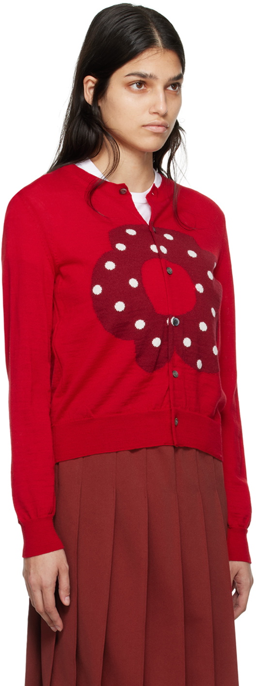 Comme des Garçons Girl Red Flower Cardigan