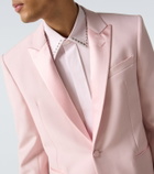 McQueen Silk-trimmed wool and mohair blazer