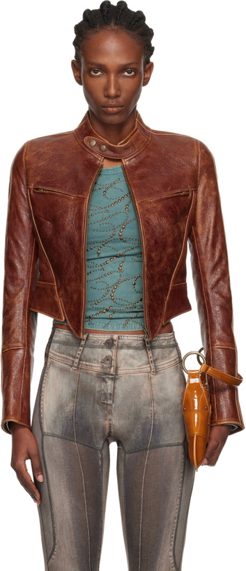 Photo: KNWLS Brown Claw Leather Jacket