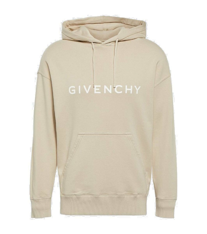Photo: Givenchy Archetype logo cotton jersey hoodie