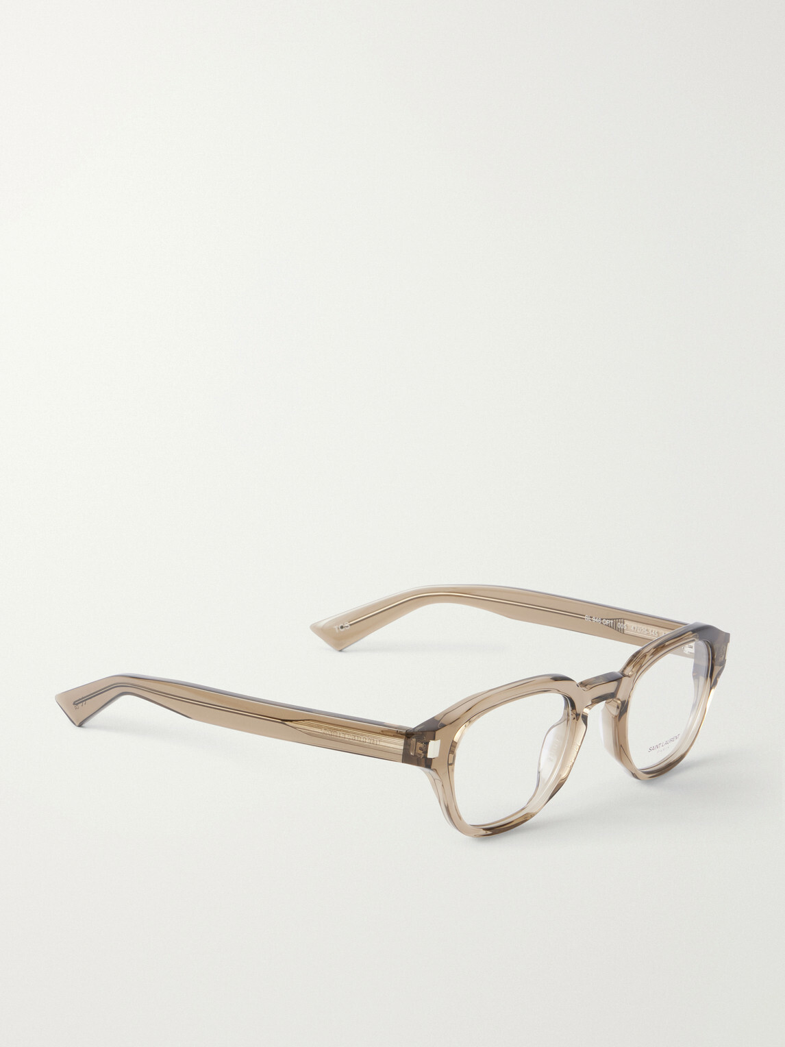 SAINT LAURENT - SL 946 OPT Round-Frame Recycled Acetate Glasses - Brown