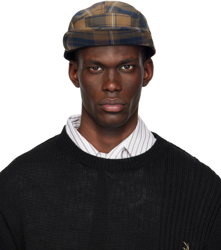 Photo: Comme des Garçons Homme Khaki & Brown BRIEFING Edition Check Cap