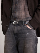 Our Legacy - 2cm Braided Leather Belt - Black