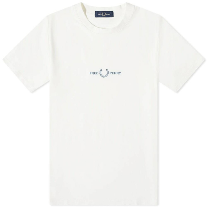 Photo: Fred Perry Men's Embroidered T-Shirt in Snow White