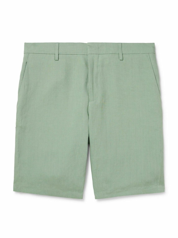 Photo: Paul Smith - Straight-Leg Linen Bermuda Shorts - Green