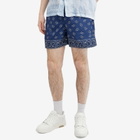 Palm Angels Men's Paisley Swim Shorts in Navy Blue