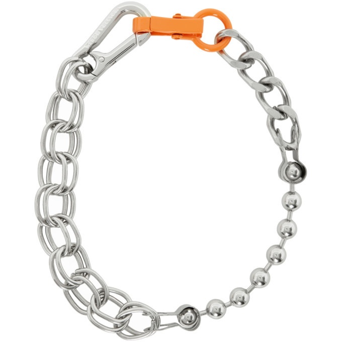 Photo: Heron Preston Silver Ball Chain Necklace
