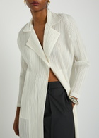 Pleats Please Issey Miyake Pleated Coat White