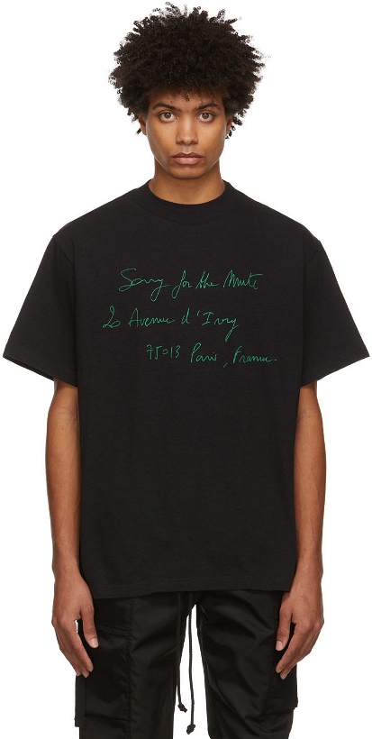 Photo: Song for the Mute Black 'Big Script' High Neck T-Shirt