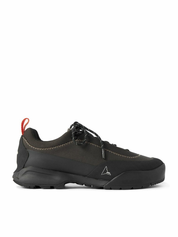 Photo: ROA - Colin Meredith Rubber-Trimmed Tech-Jersey Sneakers - Brown