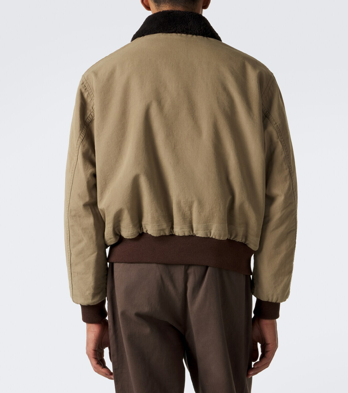 A.Presse Teddy-trimmed cotton and wool blouson jacket
