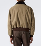 A.Presse Teddy-trimmed cotton and wool blouson jacket