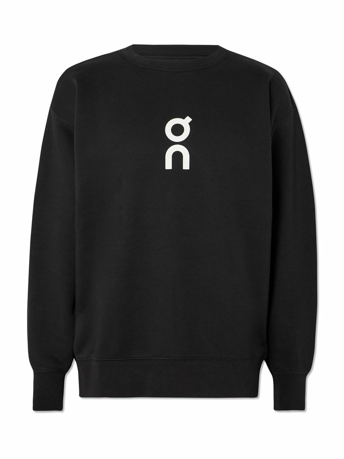 ON - Club Logo-Print Organic Cotton-Blend Jersey Sweatshirt - Black