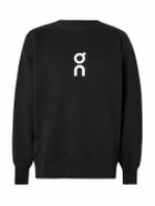 ON - Club Logo-Print Organic Cotton-Blend Jersey Sweatshirt - Black