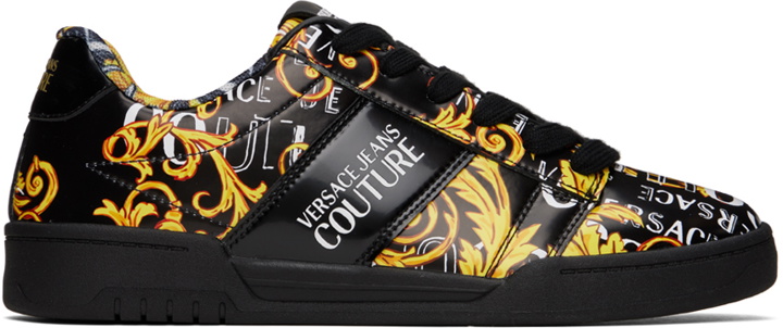 Photo: Versace Jeans Couture Black & Gold Brooklyn Sneakers