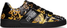 Versace Jeans Couture Black & Gold Brooklyn Sneakers