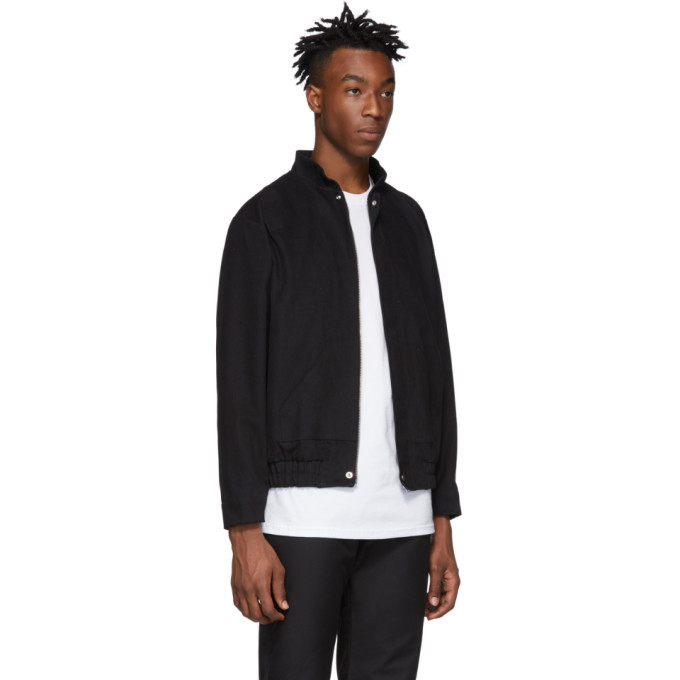 Black canvas shop bomber jacket