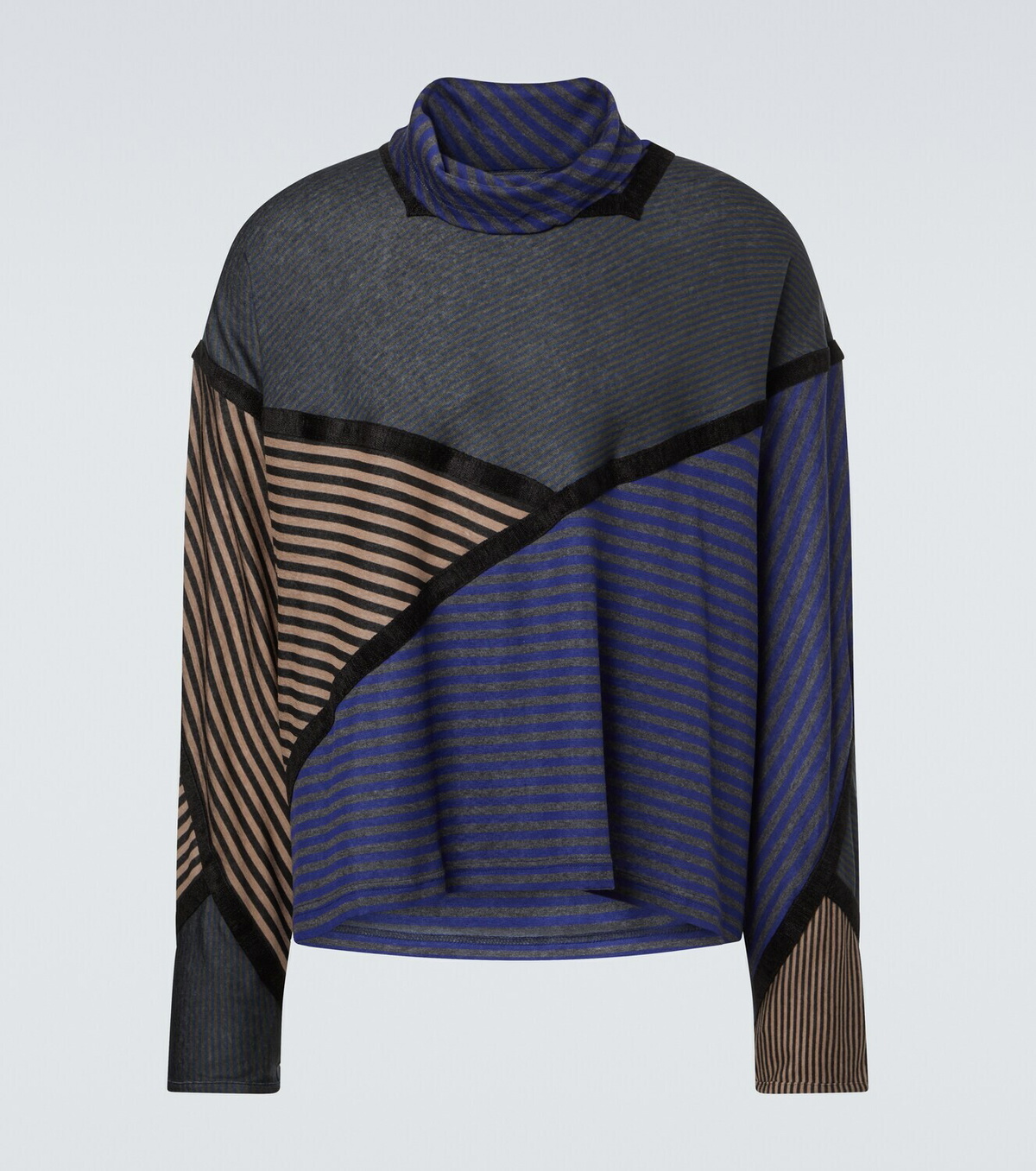 Kiko Kostadinov Raday paneled jersey turtleneck top