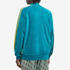 Needles Men's Velour RC Track Jacket in Turquoise