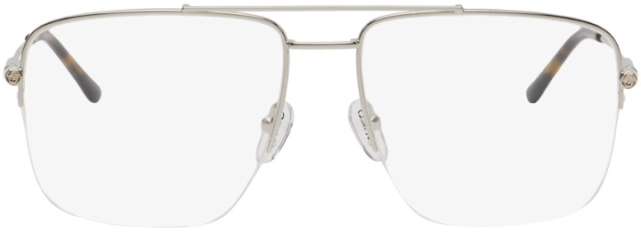 Photo: Gucci Silver Aviator Glasses