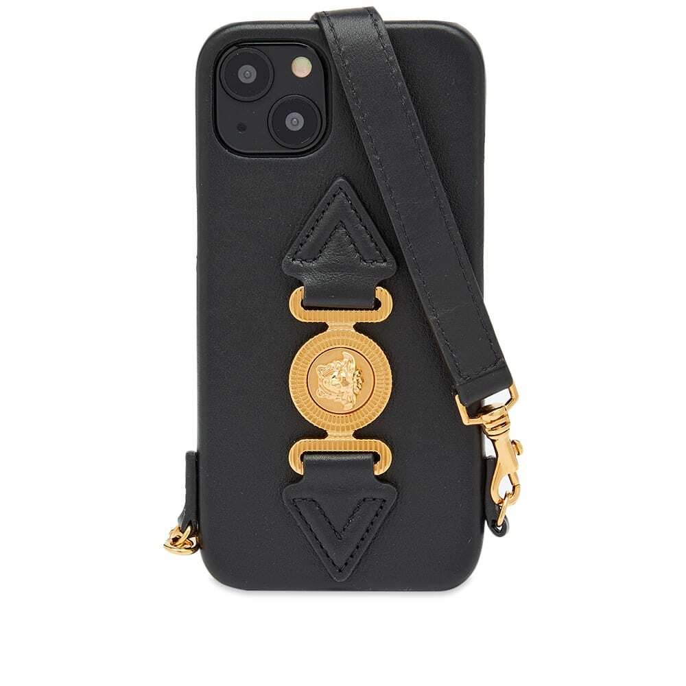 VERSACE: nylon phone holder - Black  Versace cover for men 1000729DNY8ME  online at
