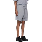 Essentials Grey Reflective Logo Sweat Shorts