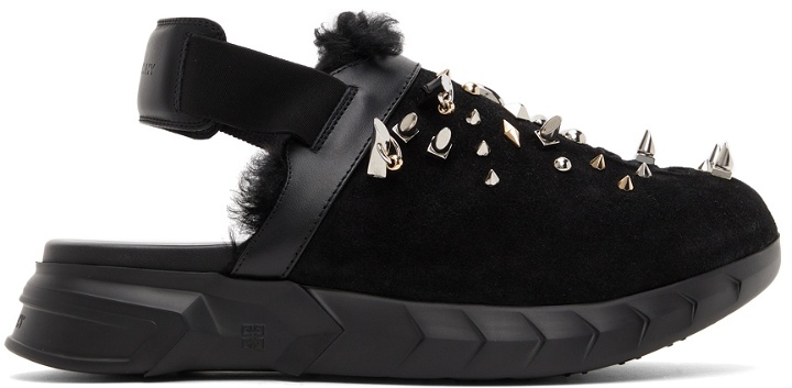 Photo: Givenchy Suede & Shearling Marshmallow Clog Loafers