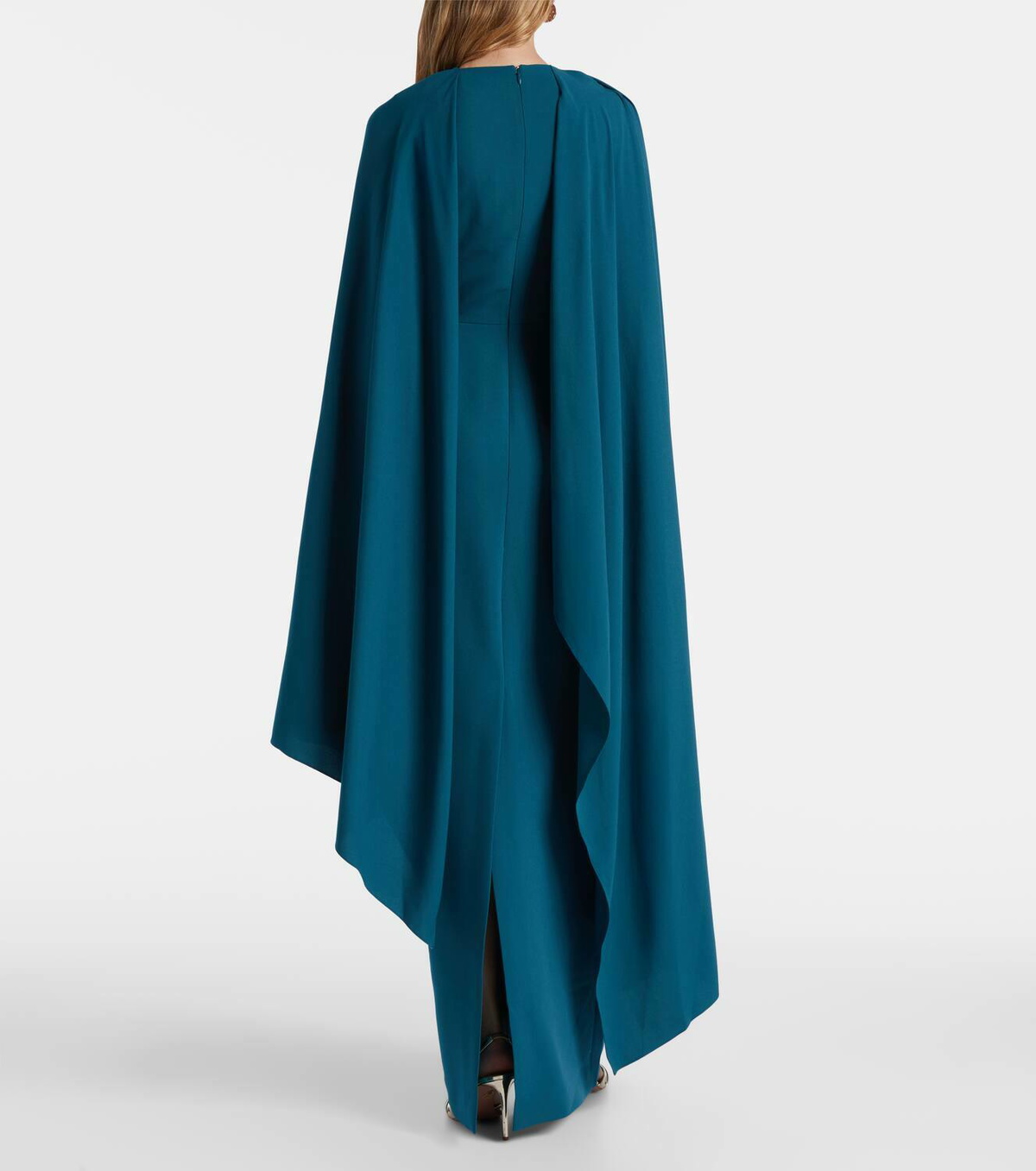 Roksanda Deena caped crêpe gown