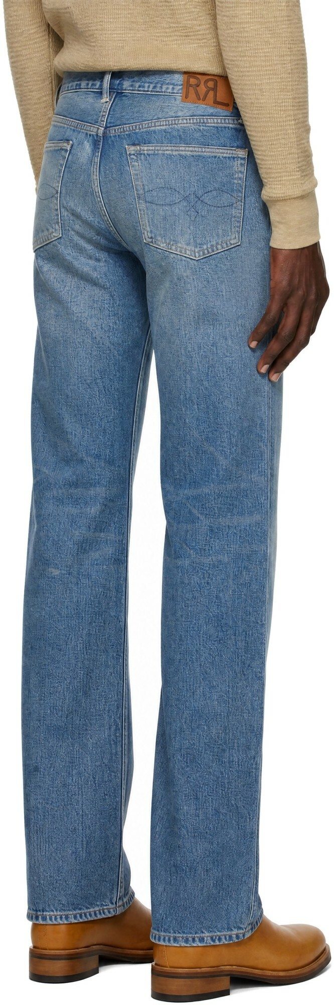 RRL Blue Straight-Leg Jeans
