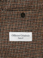 Officine Générale - Unstructured Houndstooth Wool Blazer - Brown