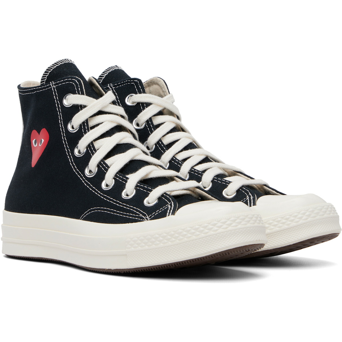 COMME des GARÇONS PLAY Black Converse Edition Chuck 70 OG Single Heart Sneakers