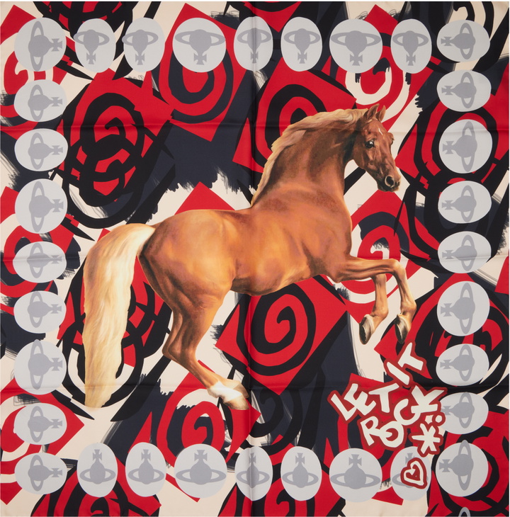 Photo: Vivienne Westwood Multicolor Horse Square Scarf