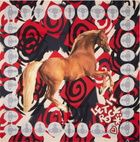 Vivienne Westwood Multicolor Horse Square Scarf