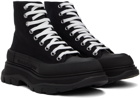 Alexander McQueen Black High Tread Slick Sneakers