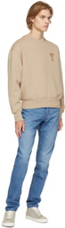 AMI Alexandre Mattiussi Beige Ami De Coeur Sweatshirt
